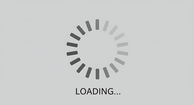 Spinning circular loading indicator with text - Powered by Adobe