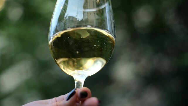 white wine in a glass