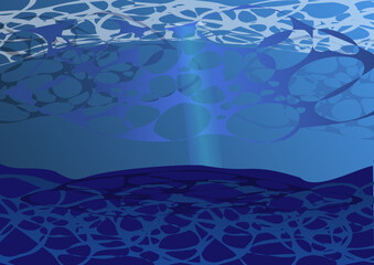 Vector illustration of a seabed