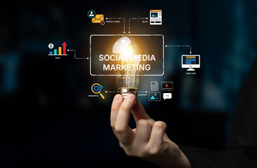 Social media marketing strategy with engagement metrics. Social marketing boosts media visibility. Social media marketing drives traffic. Social media marketing increases engagement. Spline