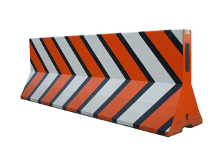 Naklejka premium Orange and White Traffic Safety Barrier 
