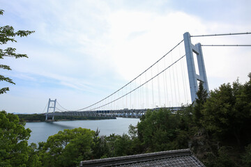 穴場稲荷から見た下津井瀬戸大橋