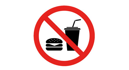 No Food or Drink Allowed Sign
