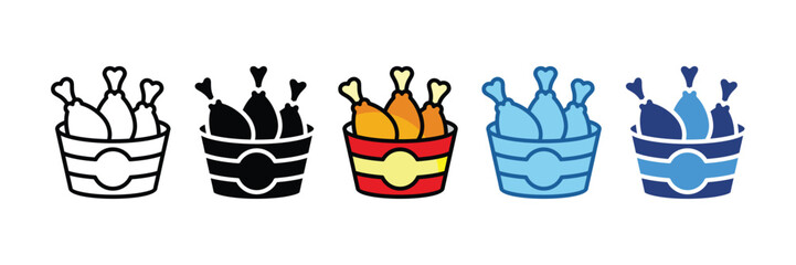 Fried Chicken  Icon Element For Design