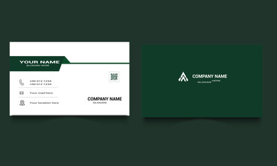green business card template