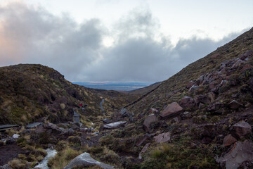 Scenic Hiking Trail in a Rugged Valley