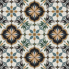 Fototapeta premium vector illustration hires Collection of High-Resolution Abstract Seamless ornament Patterns with Diverse Designs and Textures 