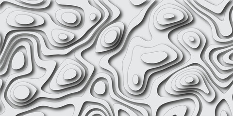 Abstract topography wavy line map background. vector illustration. topography map on land vector terrain Illustration. Ocean topographic line map with curvy wave isolines vector illustration.