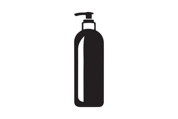 Black silhouette of a pump dispenser bottle