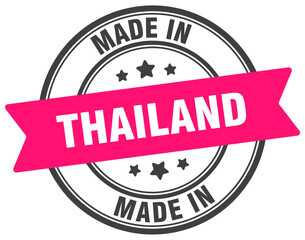 Made in Thailand round sign. Made in Thailand stamp.