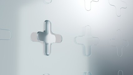Abstract glass cross