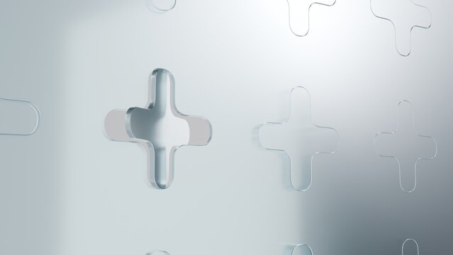 Abstract glass cross