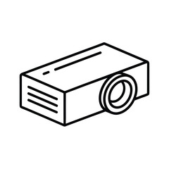 Projector Icon Line Art
