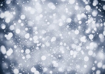 Obraz premium Abstract shimmering bokeh lights and snowflakes falling, creating a magical and festive winter holiday background