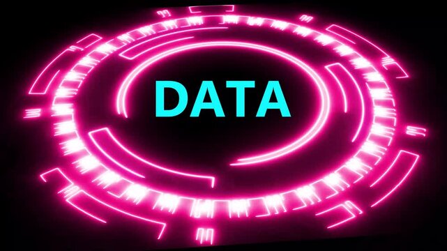 NEON DATA abbreviation, modern technology concept. Business, Technology, Internet and network concept. social, and environmental benefits for all stakeholders.