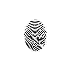 Fingerprint pattern graphic isolated vector illustration for security technology print