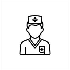 Male nurse character illustration isolated on white background isolated on transparent background