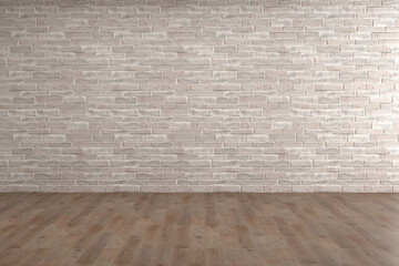 Modern empty room with minimal space. 3D rendering