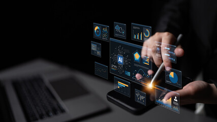 AI Assistant Brain Processor with LLM Technology, Big Data, Machine Learning, Generative AI for Business Support, Future Agentic AI Technology and Artificial Intelligence Prompt Engineering. Spline