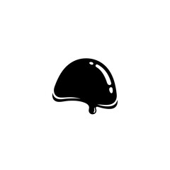 Fototapeta premium Simple black and white melting blob graphic design image