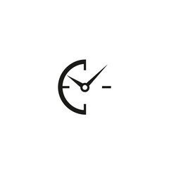 Simple black clock icon representing time and scheduling