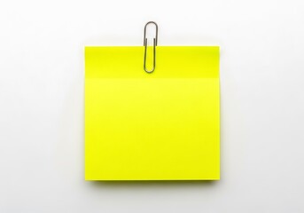 Yellow sticky note isolated on white background
