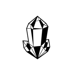 Fototapeta premium Stylish geometric gem illustration isolated on a white background