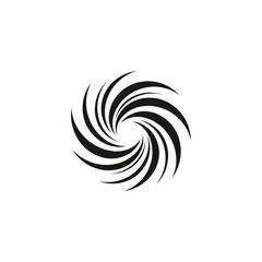 Fototapeta premium Abstract black and white spiral design for graphic projects