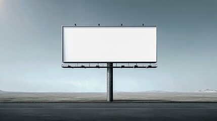 Obraz premium Billboard Mockup Against Sky: Roadside Advertising Space for Creative Campaigns and Marketing Opportunities