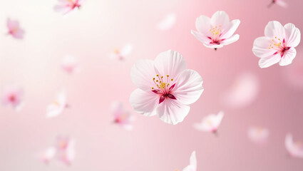 Cherry blossom petals in the wind — ideal for spring scenes, romantic projects, or renewal-themed content.