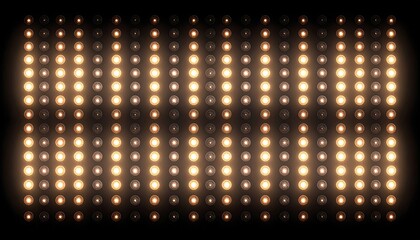 Stage lights wall, warm toned glow