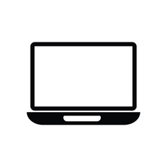 Minimal Laptop Icon – Clean Technology Vector Symbol