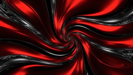 Abstract glassy combination of red and black gradient wave background
