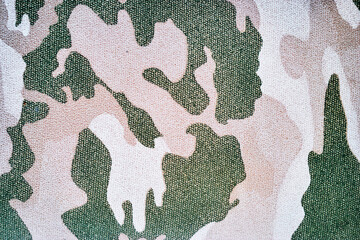 Fototapeta premium Detailed Camouflage Pattern in Green and Beige Shades
