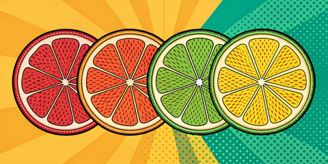 abstract background with citrus