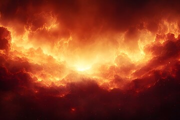 Fiery clouds wallpaper background hd orange sky dramatic cloudscape celestial landscape wallpaper design