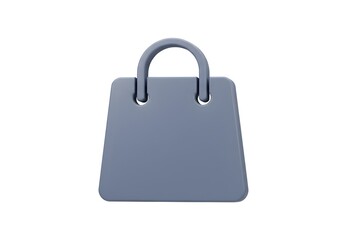 Sophisticated blue-gray leather handbag with elegant handles, combining style and functionality for modern women's fashion needs.