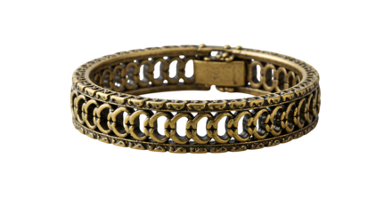 silver bracelet isolated on white