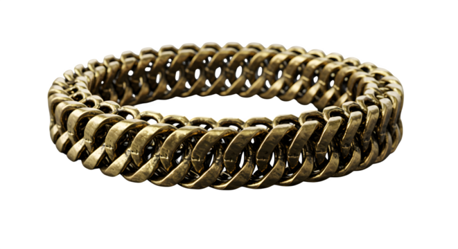 silver bracelet isolated on white