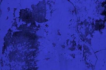Textured Blue Cracked Wall Surface Abstract Background for Creative Design