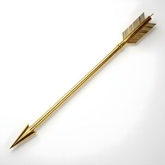 Opulent Golden Arrow Exuding Precision and Ancient Allure a Symbol of Wealth and Power Aesthetically Striking and Formidably Sharp