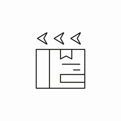 fast shipping box icon sign vector