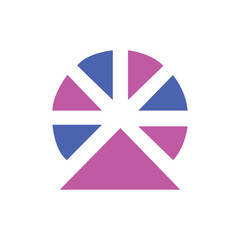 Triangle Shape Floral Aura Icon