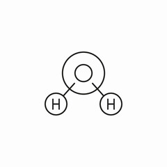 water molecule icon icon sign vector