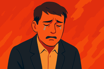 A man is forced to adhere to rigid societal expectations of masculinity, causing him to hide his genuine nature and repress his feelings, resulting in emotional numbness and disconnection