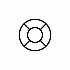 lifesaver buoy icon sign vector