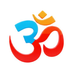 Vibrant Om Symbol Spiritual Hinduism Buddhism Meditation Zen