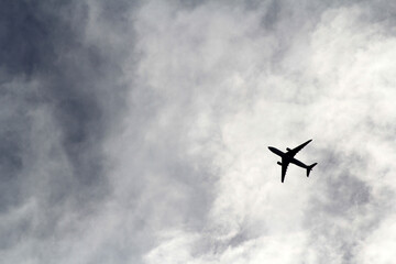 Airplane flying in the sky