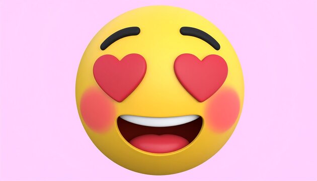 Smiling emoji face with heart eyes