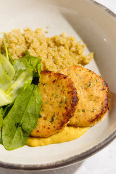 fish cakes with quinoa